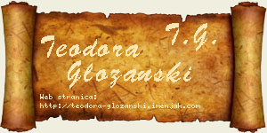 Teodora Gložanski vizit kartica